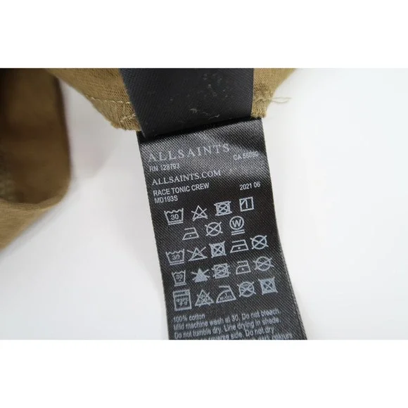 All Saints T Shirt Mens Small Seaweed Green Short Sleeve‎ Race Tonic Crew Cotton - Picture 4 of 10